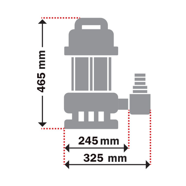 Αντλία λυμάτων INOX KRAFT 1300W με κοπτήρα